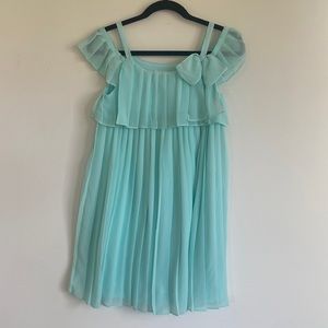 YOUTH Teal/blue green Iris & Ivy ruffled flowy dress.  Size 14 brand new no tags